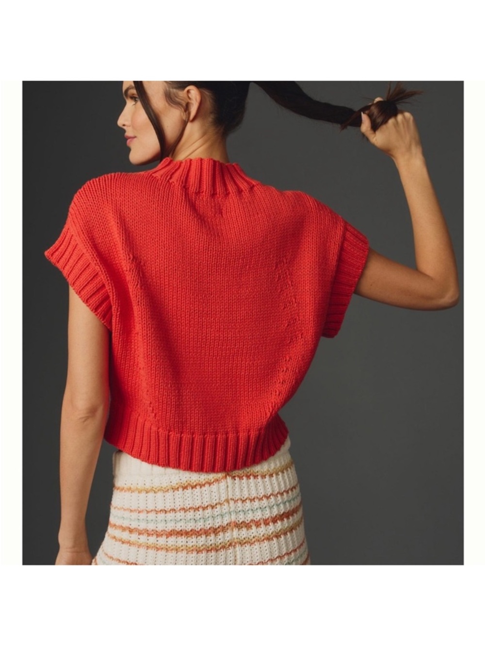 NWT Anthropologie mock neck short sleeve shoulder sweater - Picture 2 of 3